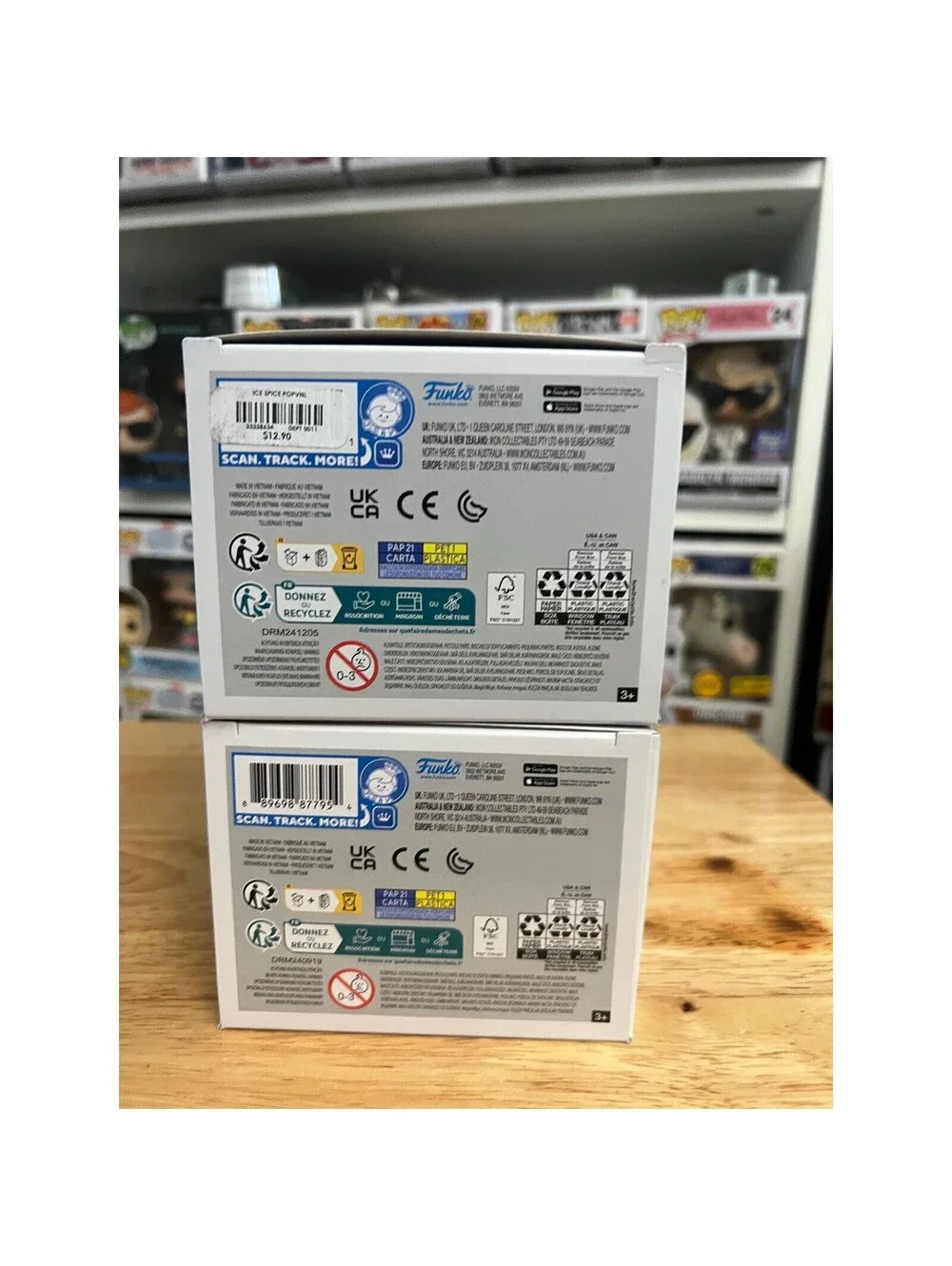 2 Ice Spice Funko Pops Excluive Y2k #449 #448 Rocks Music Shop Hip Hop Tik Tok